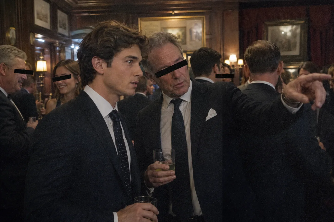 Matthew at a black-tie reception
